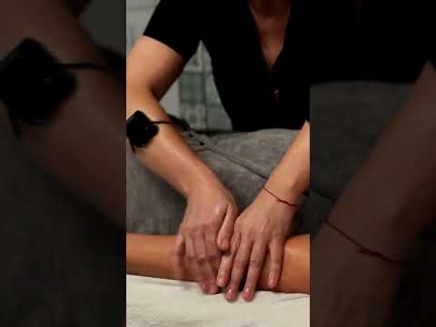 Mila and Olivia focus on back massage techniques, their hands working in harmony to melt tension int