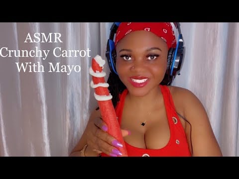ASMR EATING SOUNDS: CRUNCHY CARROTS 🥕 WITH MAYONNAISE