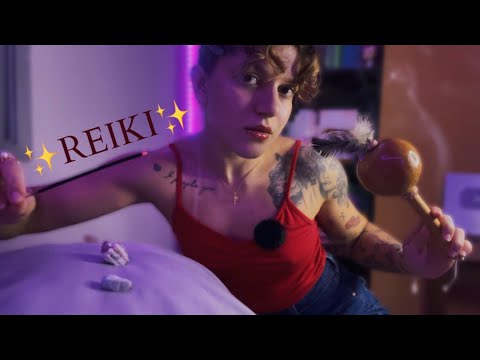 ASMR REIKI ALINHANDO SEUS 7 CHAKRAS ✨COMPLETO E DETALHADO✨