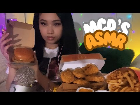 ASMR| Mcdonald’s MUKBANG🍟🍔(eating sounds,drinking sounds, clicky whispers)