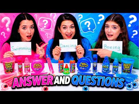 ASMR Eating Challenge For Subscribers and Blue Candy Compilation