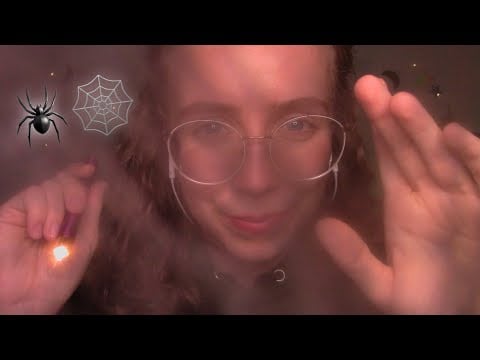 [ASMR] You got caught in spiderwebs!? 🕸️🩶 Cleaning your face (close-up role-play)
