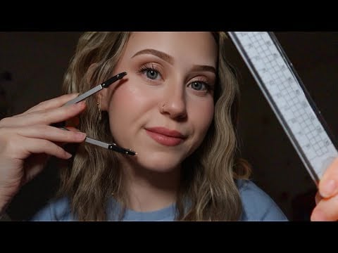 ASMR Measuring & Mapping Out Your Face