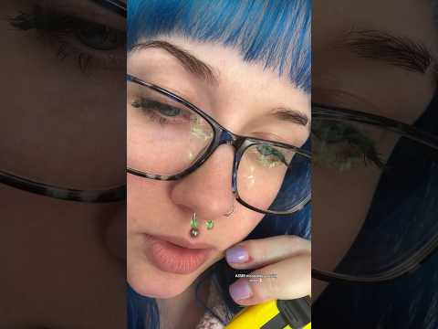 ASMR measuring your big nose 👃🏻full on✅⏰ #asmr #asmrmeasuring #shorts #personalattention