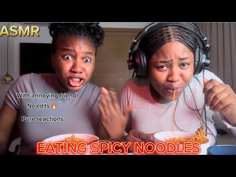 ASMR💫EATING SPICY NOODLES WITH ANNOYING FRIEND @Francesasmr1