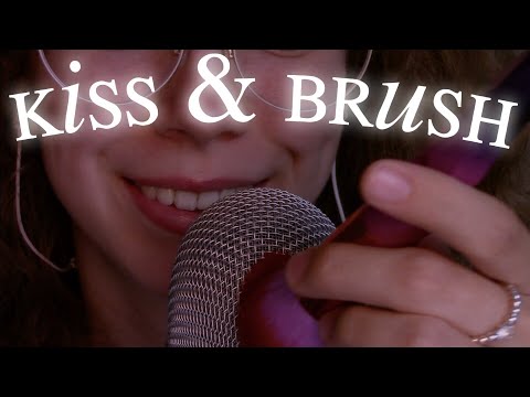 ASMR Kisses and Brushing until you fall asleep 💋💜 (no talking)