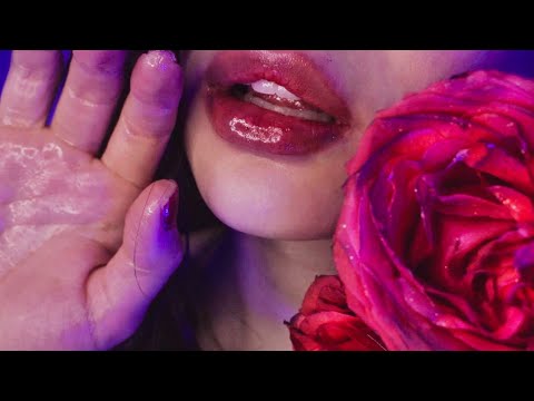 ASMR Face Massage with Roses for deep sleep