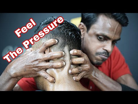 Strong Wrist Barber Doing His Deep Tissue Massage Techniques | ASMR Head Scratching | Neck Cracking
