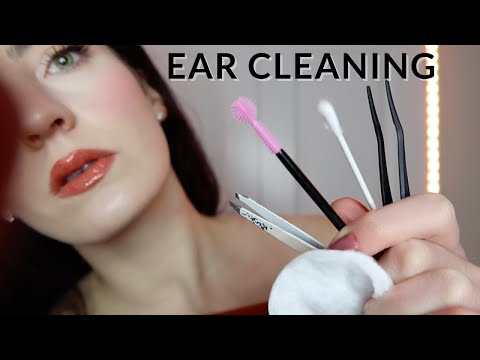 ASMR Binaural Ear Cleaning - Up Close, Deep Ear to Ear