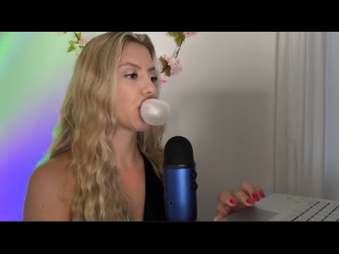 ASMR | KEYBOARD Tapping & Gum Chewing/Bubbles⌨️🫧