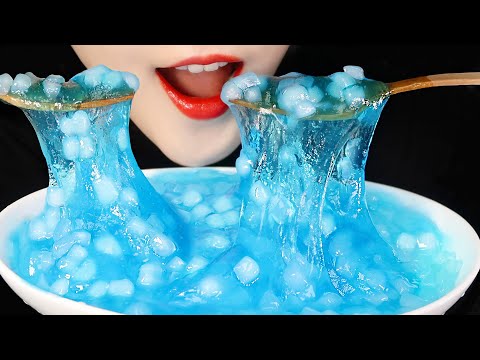 EDIBLE SLIME ASMR EDIBLE SLIME RECIPE 🐬 COCONUT JELLY SLIME ASMR COCONUT SLIME JELLY MUKBANG ASMR