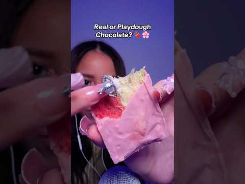 Is it real or fake chocolate? 😦🍫 #asmr #shorts #satisfying