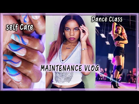 MAINTENANCE VLOG | Press on Nails (Vanity Bae), Gel Toes, Silk Press, Dance Class | Self Care