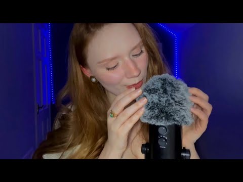 ASMR 👅🐰mouth sounds & fluffy mic 👄🎤