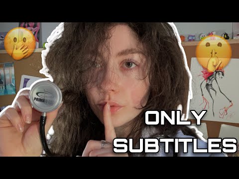 ASMR No Talking *ONLY SUBTITLES* Personal Attention and Physical Exam Roleplay (medical ASMR)
