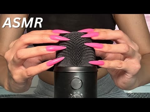 ASMR BARE MIC SCRATCHING *TINGLY HEAD MASSAGE* 💆‍♀️✨LONG NAILS & SWITCHING PATTERNS