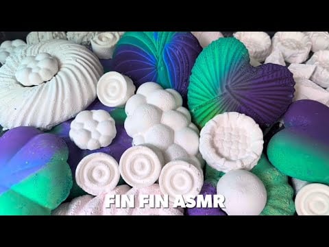 ASMR |💜💚Purple Green White Chalk Crush🤍 #426