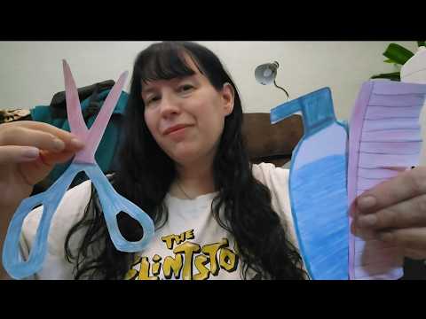 ASMR Haircut with Paper Props