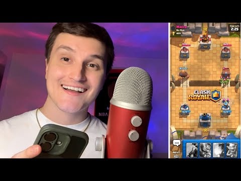 ASMR | Noob plays Clash Royale (gameplay + gum chewing)