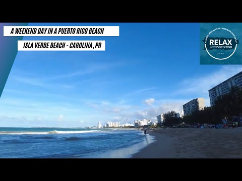 A Day at Isla Verde Beach | Carolina Puerto Rico | Peaceful Ocean Sounds