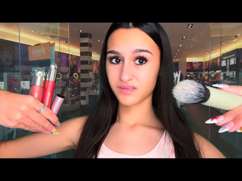 ASMR| RUDE Sephora worker does YOUR makeup for FREE ?! 😳