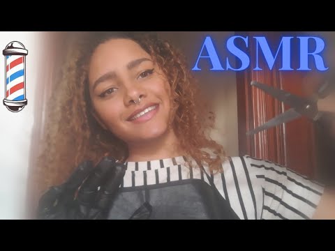 ASMR || Roleplay Barbearia💈 *Cortando E Finalizando Seu Cabelo 💇🏽‍♂️#asmrhaircut