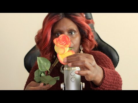 PLUCKING ROSE PETALS ASMR CHEWING GUM