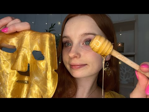 ASMR Honey Spa Treatment 🍯🐝 (layered sounds, skincare)