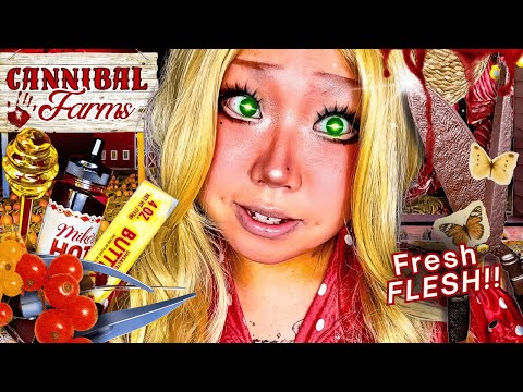 Carving & Cooking YOUR Face🔪👩🏼‍🍳 + Edible MAKEUP🍓 at The HUMAN Pumpkin Patch🎃 ASMR Roleplay