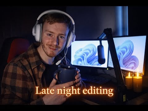 Late Night ASMR Editing ~ Behind the Scenes (Mostly No Talking)