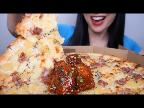 GORDON RAMSEY STREET PIZZA + CHICKEN WINGS (ASMR EATING SOUNDS) NO TALKING | SAS-ASMR