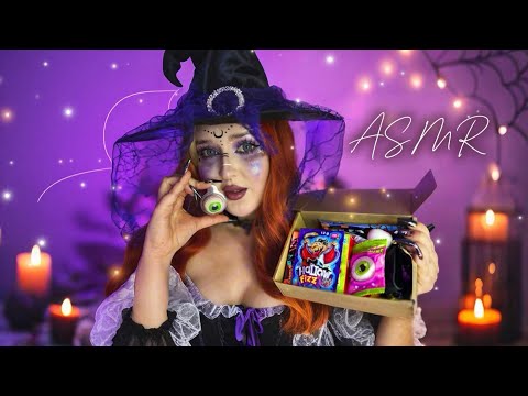 ASMR🔮Ведьма пробует Хэллоуинские сладости 🍭🎃🦇Happy Halloween 