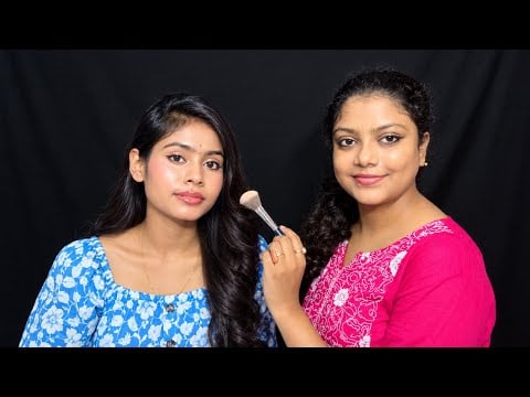 ASMR | Doing My Friend Relaxing Party Makeup |💄😍