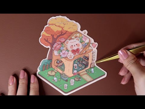 (ASMR) Montando Cenário de Adesivos 🏡🐇🐾
