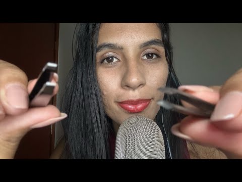 ASMR FAZENDO SUA SOBRANCELHA 🖌️