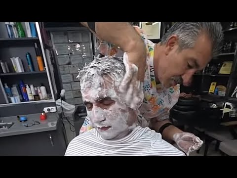 ASMR SKIN CARE AND BEARD SHAVE WITH BARBER MUNUR ONKAN