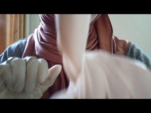 ASMR | Touching you with Gloves (Personal attention, gloves sound, visual triggers)