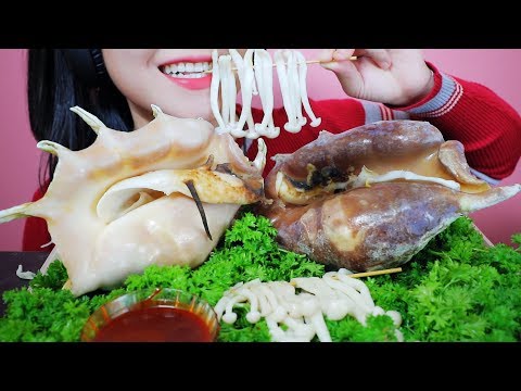 ASMR HAND SHAPE SNAIL WITH MUSHROOM EXTREME CRUNCHY EATING SOUNDS | LINH-ASMR