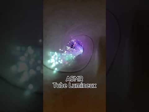ASMR lumières à fibres optiques dans un tube accompagné d’écho ☺️✨ #asmrvideo #opticfiber #relax