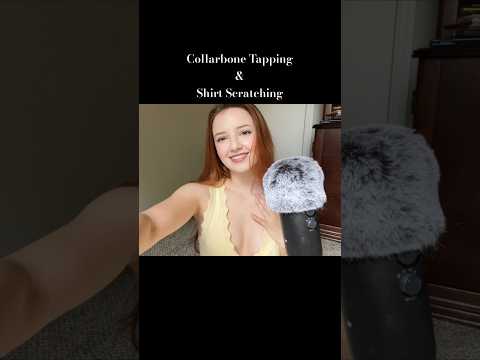 ASMR quick collarbone tapping & shirt scratching to make you tingle✨ #asmr