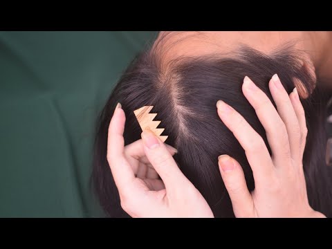 ASMR Hair Parting & No Talking Scalp Scratch, Scalp Massage Sounds For Relaxation