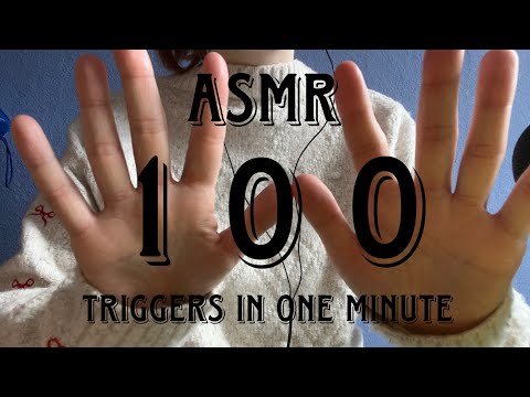 ASMR | 100 Triggers in one minute 