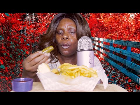 CRUNCHY Jalapenos PEPPERS FRIED FISH ASMR EATING SOUNDS