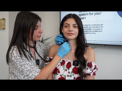 ASMR Medical Exam Cardiovascular Assessment | Heart, Face, Back, Feet Check, Real Person Role Play