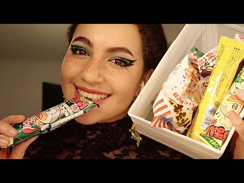 ASMR Ich probiere Japanische snacks 🇯🇵❤️