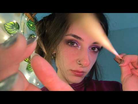 ASMR ✍🏻 Taking Notes on your Forehead & Random Personal Attention (inspecting, poking, lice hunt 🐜)