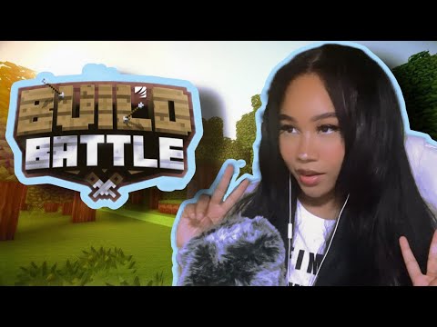 ASMR Minecraft build battle⚔️ (keyboard sounds, trigger words, mouth sounds +more)