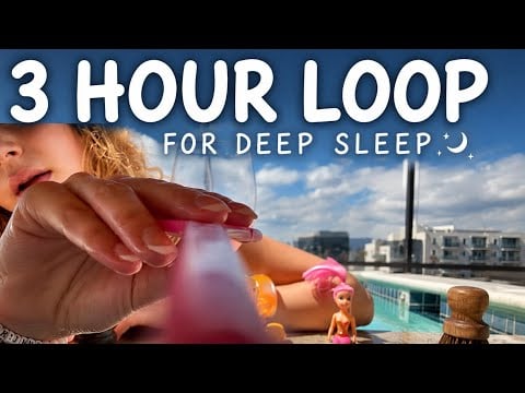 3HR ASMR | Sleep Deeply with Whispering Pool Sounds (background noise, deep sleep sounds)