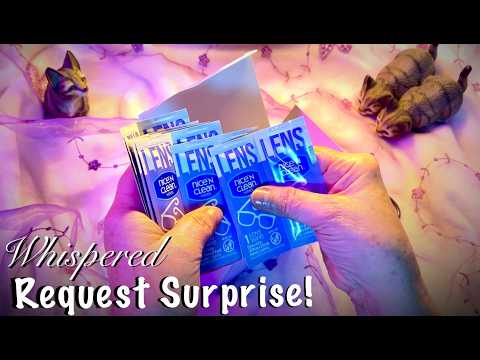 ASMR REQUEST! Gentle paper crinkles using eye glass lens wipes! (Whispered version) What can I do?