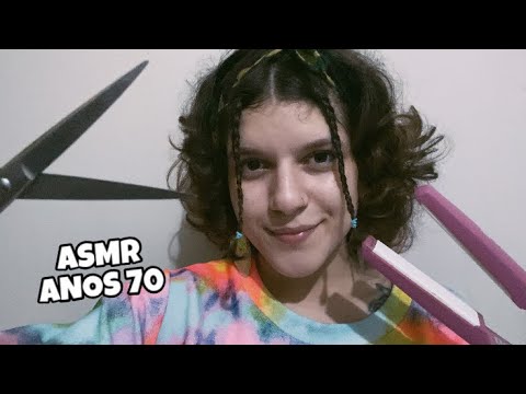 CORTE E PENTEADO ANOS 70 || ASMR ROLEPLAY CABELEIREIRA 💇🏼‍♀️